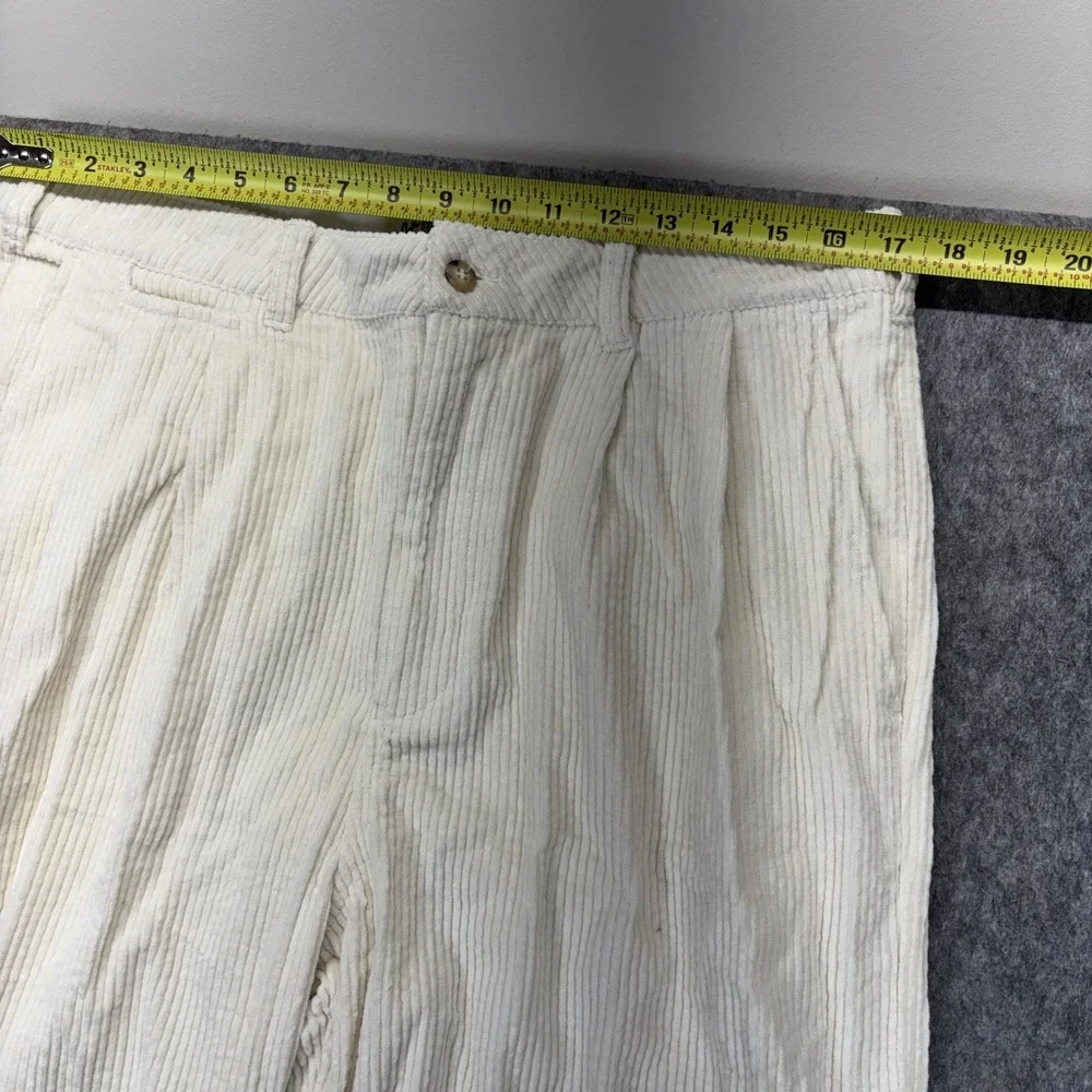 Manresa Louis Corduroy Pants Mens XL 34x32 White Cream Preppy Cotton New England